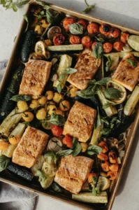 This Sheet Pan Balsamic Salmon Is the Simple Dinner That Always Delivers