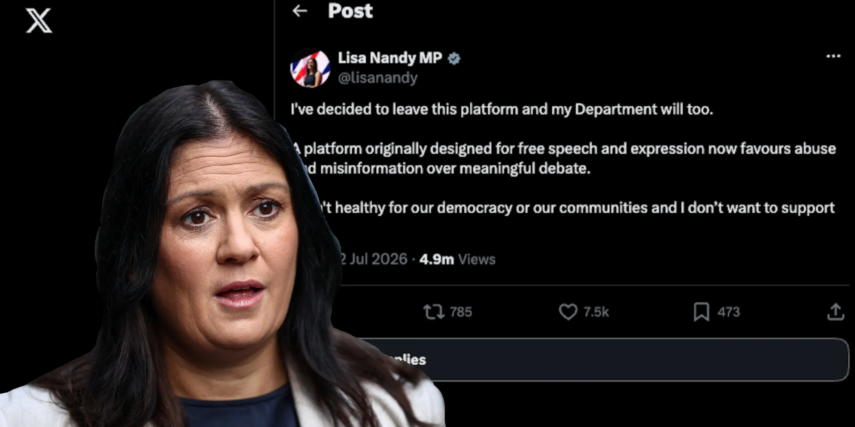 UK Culture Secretary Lisa Nandy Quits X Over “Abuse And Misinformation” On Elon Musk’s Social Media Platform