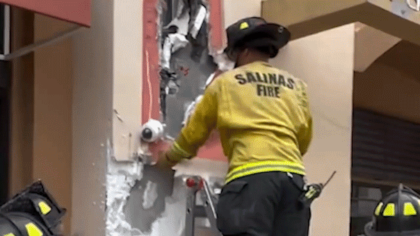 Alleged burglar rescued after reported break-in failure leaves him stuck inside wall for 10 hours