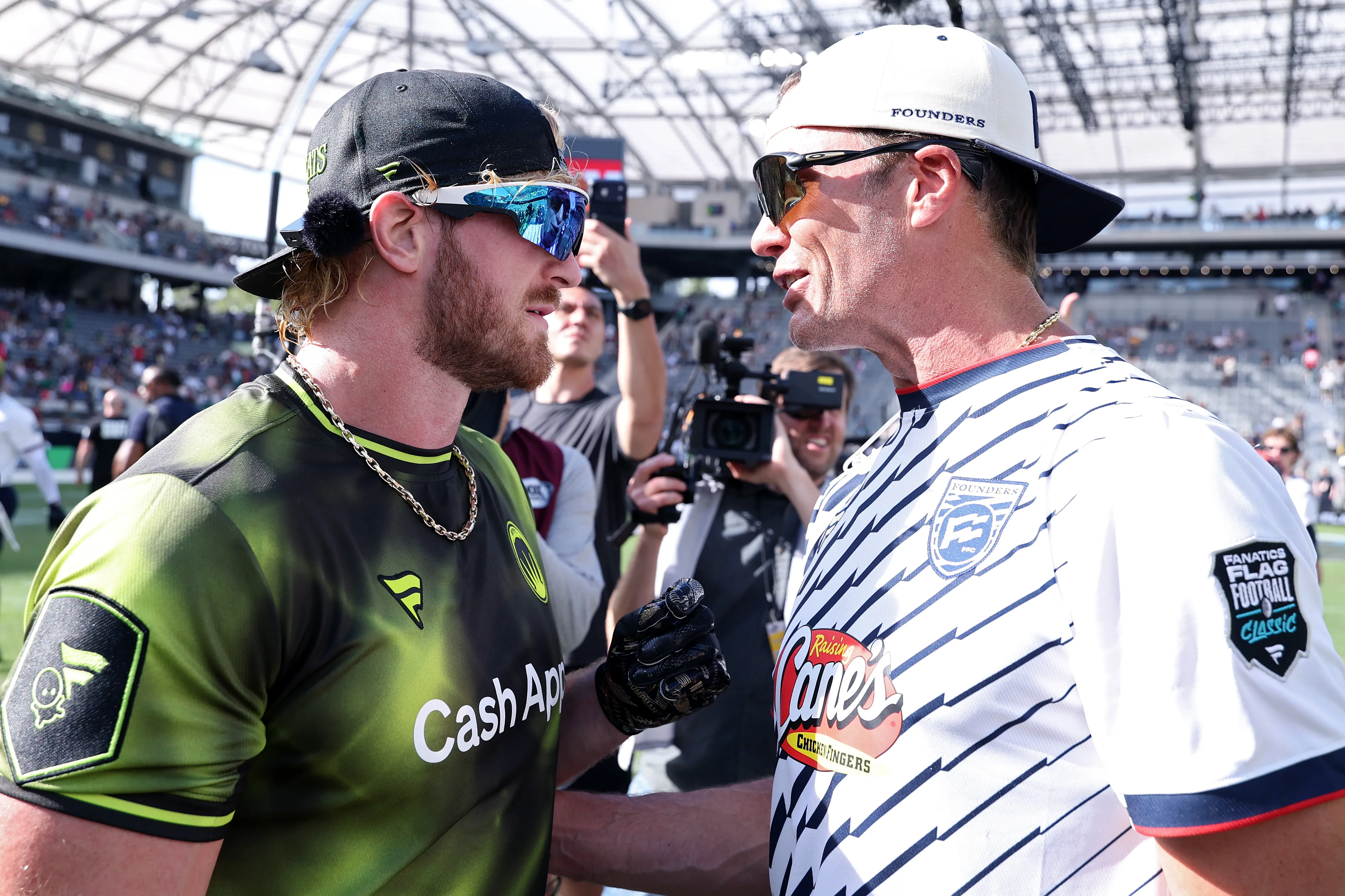 Tom Brady Slaps Logan Paul at Fanatics Fest, Calls Him a ‘Dork’ and ‘Nerd’ on X